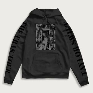 Taylor Swift Eras Tour US Dates Black Hoodie Limited Edition Concert Mer…